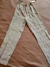 VTG Montgomery Ward Pants Womens Sz 5/6 Black White Striped Trousers 70-80s NEW