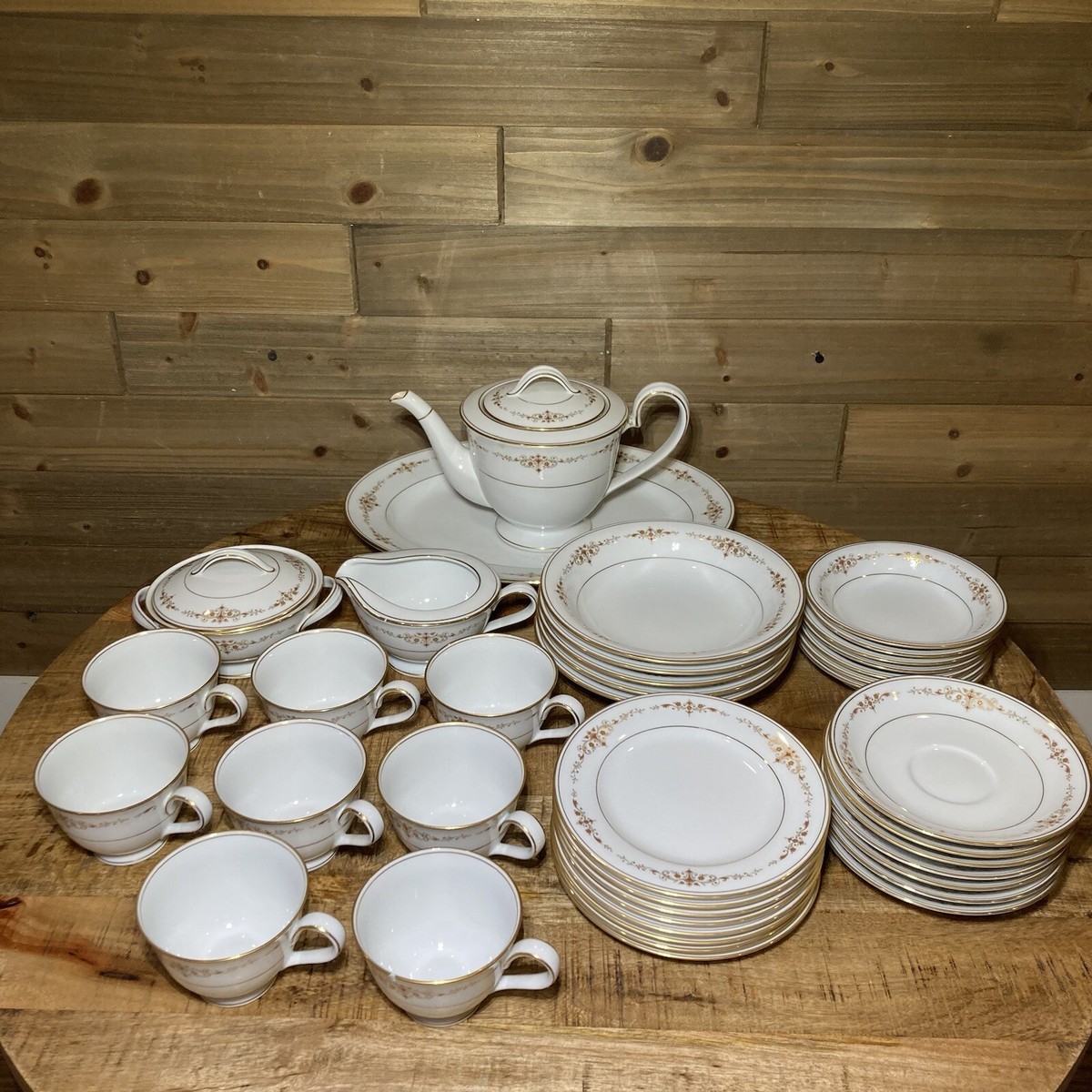 Vintage Noritake 'Champs Elysees' 6789 China Tea (Set of 43 Vintage Noritake 'Champs Elysees' 6789 China Tea (Set of 43