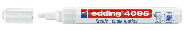 EDDING 4095 KREIDEMARKER WEISS KREIDE-MARKER NEU