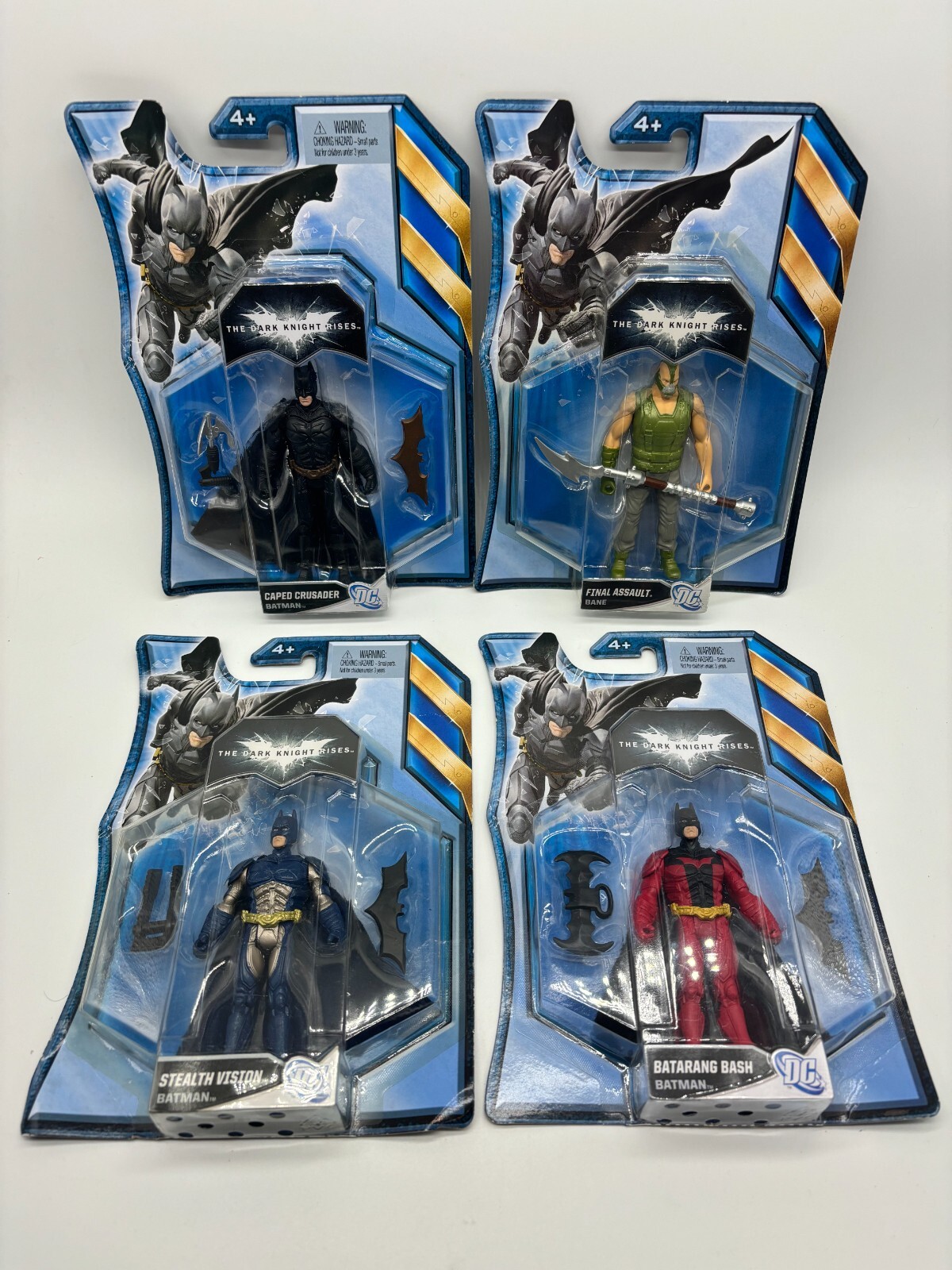 Batman Dark Knight Rises Lot of 4 Action Figures Set, Bane Caped Crusader-image