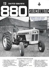 David Brown 880 - Selectamatic Depliant Trattore d'epoca  Anni '60