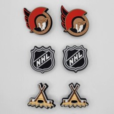 NHL Ottawa Senators Hockey Team For Crocs Shoe Charms Jibbitz - 6 Pieces