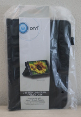 onn 0NA16TA007 Black Universal Tablet Case Compatible With Most  7'' - 8'' Tablets