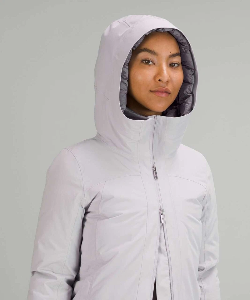 NWT LULULEMON WOMENS SNOW WARRIOR PARKA Size 2 Chrome - W4BTRS - $245 - Image 4 of 4