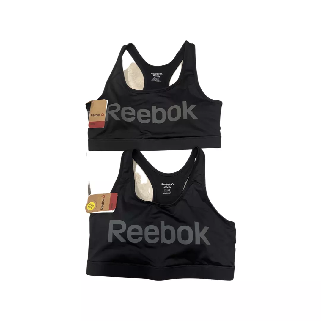 TWO (2) of REEBOK Training Original Sports Bra Medium Support NEW with TAGS