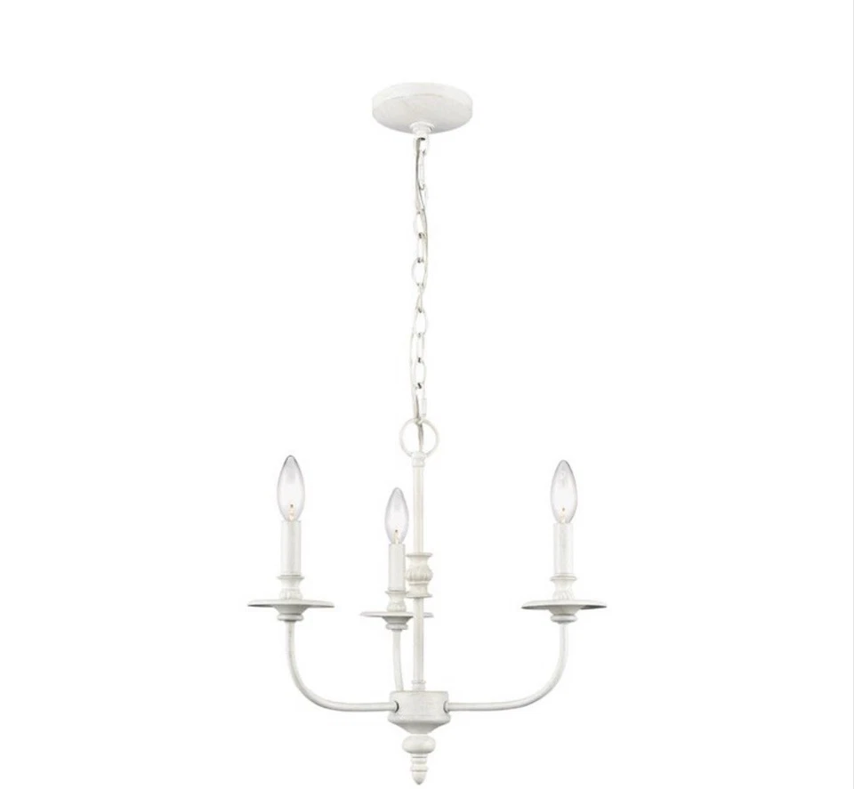 Nueva araña de iluminación de alce 3 luces de granja blanca 28901/3 Foto 3 de 3