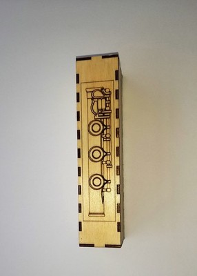 Querflöte einzeln B Fußkasten Lasercut