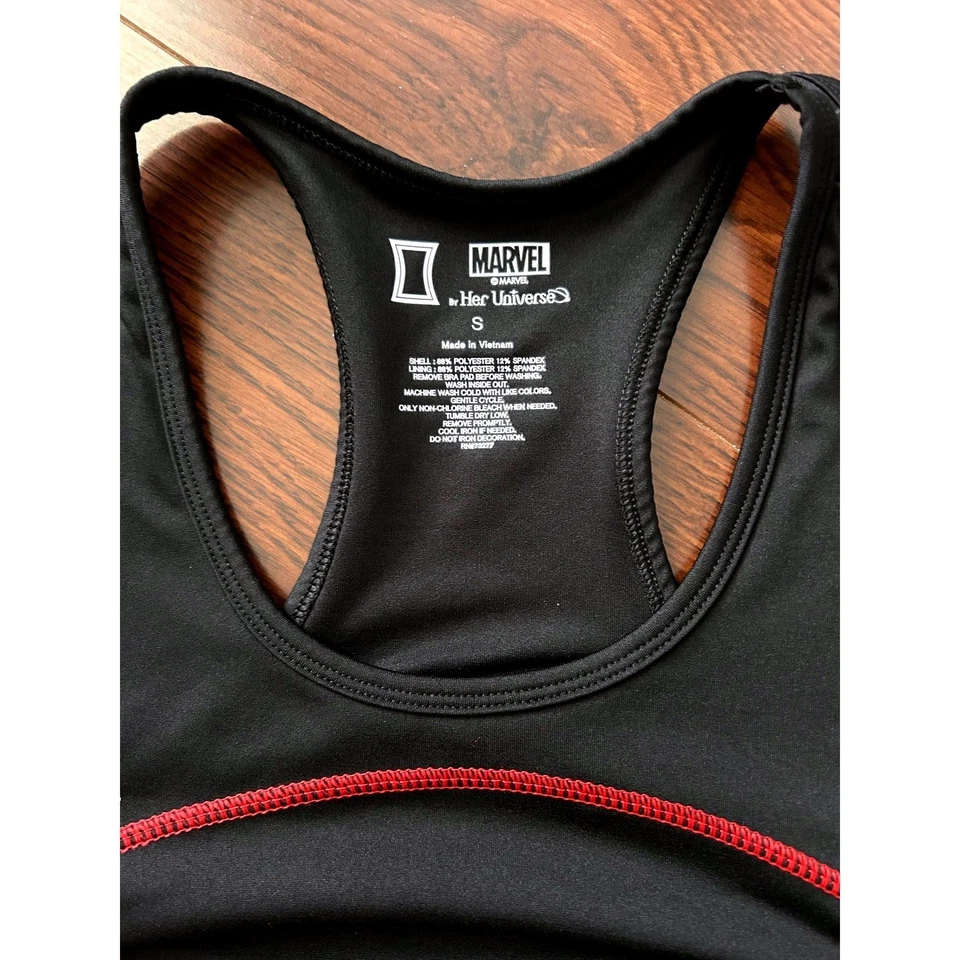 Marvel Her Universe Black Widow Active Sports Bra Top - Size Small S Womens - Image 4 of 4