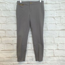 LRL RALPH LAUREN Riding Pants size 6 Brown Patch Skinny Zip Ankle