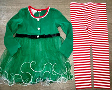 girls FANCY CHRISTMAS SET 2 PC PANTS TOP RUFFLES TULLE TRIM 5 BONNIE JEAN SPARKL