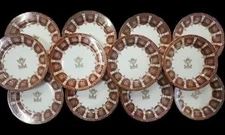 Set Of 12 Mappin & Webb porcelain plates  Of Rampur Princely state Coay Of Arms 