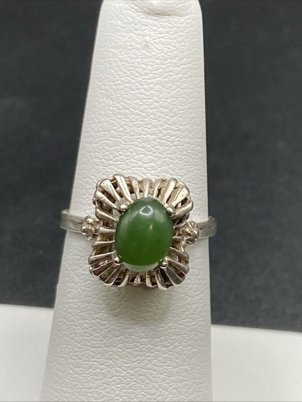 Designer EP 14k Jade Ring - Size 6