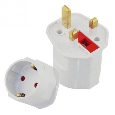2X EU Euro Europa Europa auf UK Englisch Reiseadapter Stecker *CE geprüft*