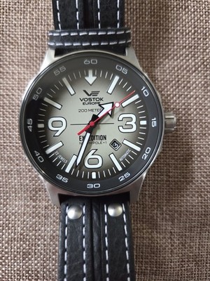 Vostok Europe Expedition North Pole Automatic 47mm Men s Dive Watch Leather Band