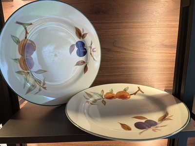 2 Ersatz-Speiseteller Royal Worcester ' Evesham Vale 27 cm Durchmesser