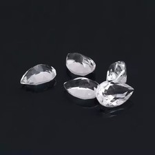 AAA+ Cristal Natural Cuarzo Facetado Forma de Pera Piedras Preciosas Sueltas para Hacer Joyas