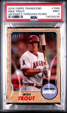 2019 Topps Transcendent Mike Trout VIP Party Through the Years /83 PSA 9 #1968