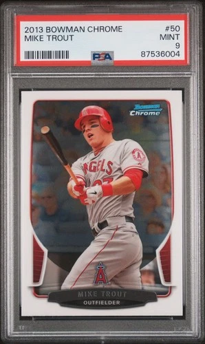 2013 Bowman Chrome Mike Trout #50 PSA 9 MINT Angels