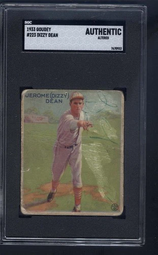 1933 Goudey #223 Dizzy Dean SGC Authentic