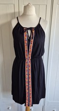 George Womens Black Sequin Dress Size 12 Summer Beach Holiday Cover up 