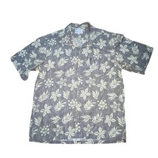 COLUMBIA Men  s Medium Camp Shirt Hawaiian Style Shirt AOP Fish Print