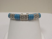 Designer LAGOS Sterling Silver Turquoise Cera...