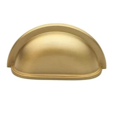 GlideRite 3 Center Classic Bin  Satin Gold Cabinet Hardware Pull