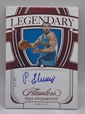 2023-24 Flawless Peja Stojakovic Legendary Scripts Auto Autograph Ruby Red #/15