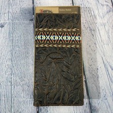 Justin Mens Rodeo Wallet Horse Hair Braid Brown Textured Leather 23205767W7