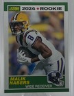 2024 Panini Score Rookie Malik Nabers #5 LSU Tigers Giants Football Card