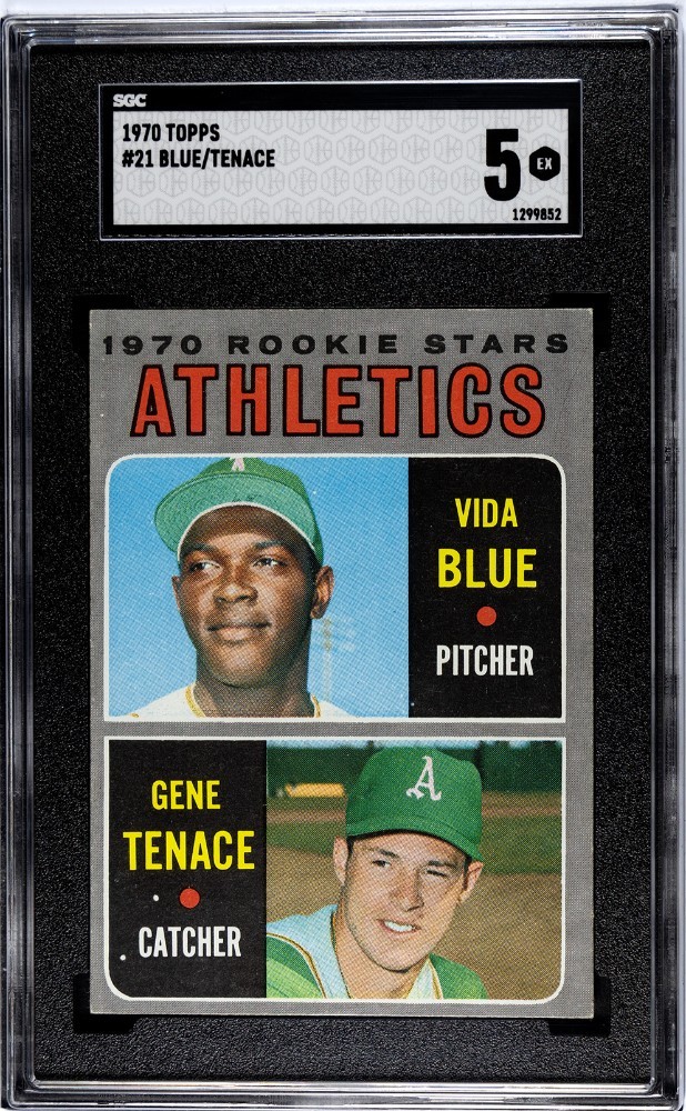 1970 Topps #21 Vida Blue / Gene Tenace SGC 5 EX RC Rookie