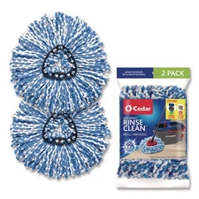 O-Cedar 172092CT Rinse Clean Microfiber Refill - Blue/White (6 Packs/Carton) New