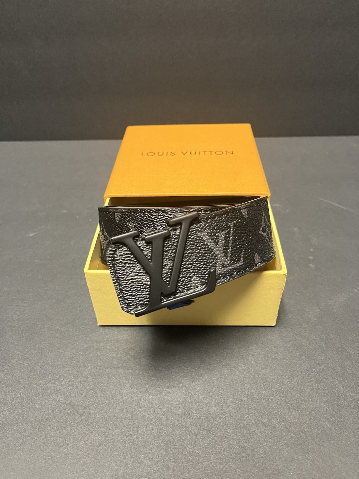 Louis Vuitton Black Eclipse Monogram LV Initial 4… - image 1