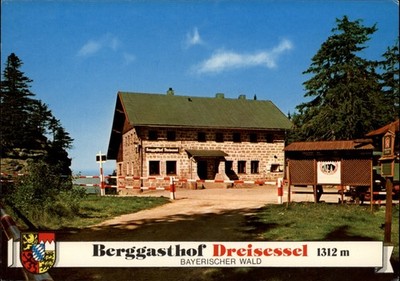 Berggasthof Dreisessel Bayerischer Wald vintage postcard f819
