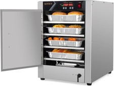 Commercial Electric Food Warmer, 4-Tier Pizza Warmer Hot Box Food Warmer, 800W