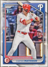 2024 Bowman Draft #BD-127 Carter Mathison Baseball NM