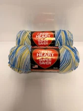 Red Heart Super Saver Yarn 5oz 244 yds Multicolor French Country lot of 2