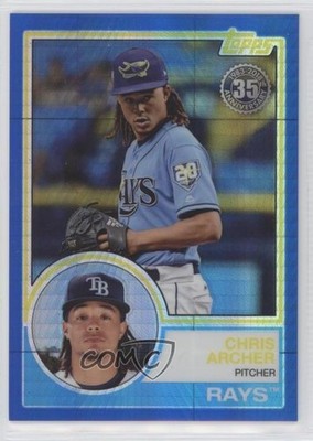 2018 Topps Silver Pack 1983 Design Chrome Update Series Blue Chris Archer 0q3