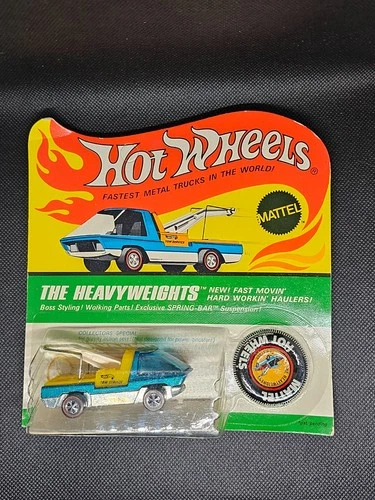 🚛 Hot Wheels Heavyweights 1970 Tow Truck, Blue, Unpunched Sealed