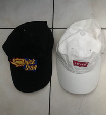 Levi  s White Strap Back Cap Youth Size  Quick Draw Black Baseball Cap One Size