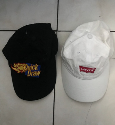 Levi s White Strap Back Cap Youth Size & Quick Draw Black Baseball Cap One Size