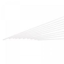 10Pcs ABS Plastic Rod Round Solid White Bar 2mmx250mm for DIY Model Material