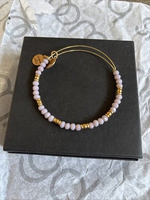Alex and Ani Bracelet Gold Plated and Purple Stones Adjustable