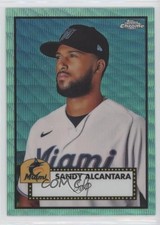 2021 Topps Chrome Platinum Anniversary Aqua Wave Refractor Sandy Alcantara gh4
