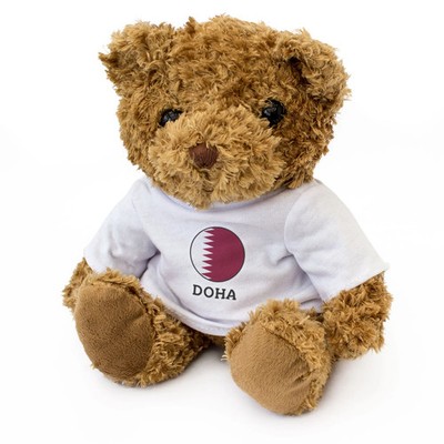 Doha (Qatar Flagge Roundel) - Teddybär - Lustiges Souvenir Geschenk