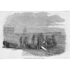 NEWHAVEN Sussex, King Louis Philippe Landing - Antique Print 1848
