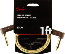 Fender  1' Deluxe Series Tweed Instrument Cable Angle/Angle 0990820097 - 1 foo