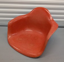 Vintage 1957 Eames for Herman Miller Orange Fiberglass Armchair Chair MCM