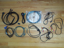 Lot Various Electrical Audio Video Cables Connectors RCA HDMI VGA Coaxial