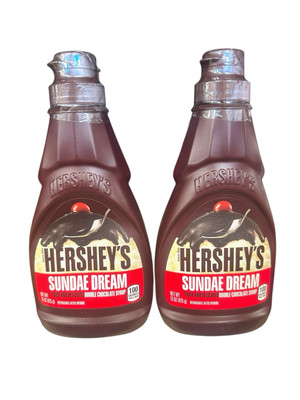 Hershey's Sundae Dream Double Chocolate Syrup 15oz 2 PACK Free Shipping